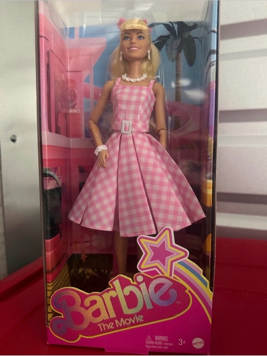 Barbie Other - NWT 2022 Barbie Pink Gingham Belted Dress Doll